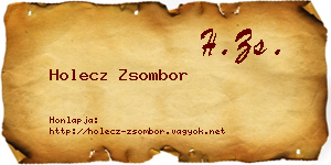 Holecz Zsombor névjegykártya