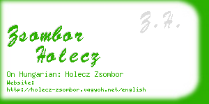 zsombor holecz business card